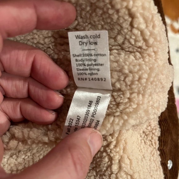 Marine Layer brown Sherpa-lined corduroy jacket size XS - Picture 5 of 5